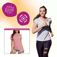 Cargar imagen en el visor de la galería, Camiseta de refrigeración instantánea para mujer con cuello de pico

 - Ozerty
