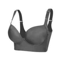 Cargar imagen en el visor de la galería, Sujetador moldeador con soporte lateral y tirantes anchos

 -Gris - Ozerty
