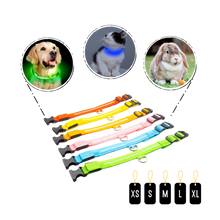 Cargar imagen en el visor de la galería, Collar LED para mascotas recargable USB
